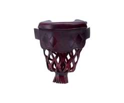 Burgundy Diamond Leather Pocket Set (Set Of 6)