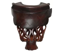 Dark Brown Diamond Leather Pocket Set (Set Of 6)